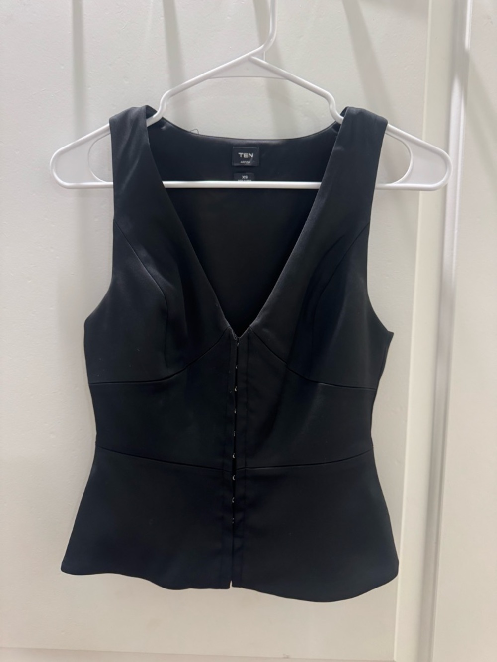 Aritzia Black Satin Top